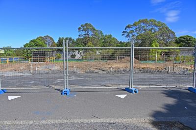 Secured Silt Fence Along Construction Site